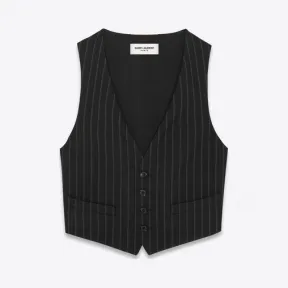 伊夫圣罗兰/Yves Saint laurent 条纹羊毛马甲 687458Y3D171095