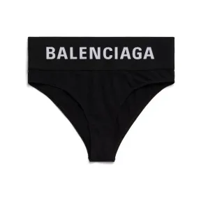巴黎世家/Balenciaga 宽裤腰松紧平角内裤为所有在黑748255-4B7B2