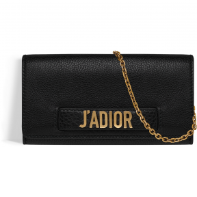 迪奥/dior jadior croisière黑色粒面触感小牛皮钱包 s3003cvzt