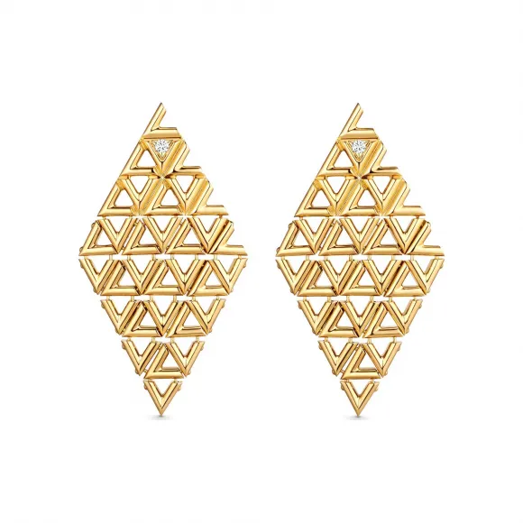 路易威登/Louis Vuitton(LV) LV VOLT 18K金钻石耳环 Q96977-小迈步海淘品牌官网