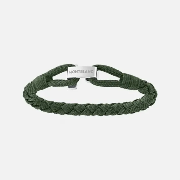 万宝龙/Montblanc Green Wrap Me Bracelet in Nylon and Steel Bracelets 男士